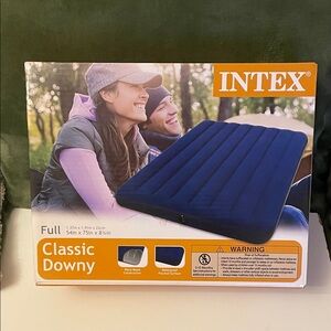 Intex Classic Downy Air Mattress - Blue